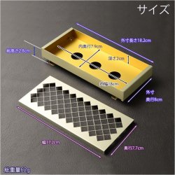 画像5: 仏具【お墓参り用　アルミ製ネット付き線香皿　朝香（あさか）：6寸】お線香を寝かせる安心の香炉・香炉灰不要で便利　墓地　墓　墓石　霊園　命日　お彼岸　お盆