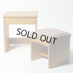 画像2: スツール付き・モダン仏壇台・タモ材【アローズ　ライト色】上置き仏壇用　モダン仏壇台　椅子付仏壇台　送料無料