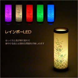画像5: お盆提灯【岐阜提灯・最新高輝度LED採用：テルミナ虹光（こうこう）夜桜・コンパクト】お盆用品　お盆飾り　霊前灯　提灯　モダン提灯　電池灯　仏壇用仏具　新盆　初盆　盆花　迎え火　送り火　インテリア行灯