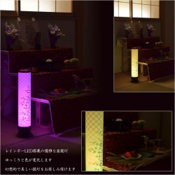 画像11: お盆提灯【最新高輝度LED採用・天井にも花咲く：テルミナ虹光（こうこう）桔梗・萩】お盆用品　お盆飾り　霊前灯　提灯　モダン提灯　仏壇用仏具　新盆　初盆　盆花　迎え火　送り火　インテリア行灯
