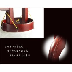 画像11: 特選　高級盆提灯【八女提灯：天然木・二重張り・ローソク型LEDユニット 　白芙蓉・撫子　9号】盆ちょうちん　行灯　盆用品　お盆飾り　命日　LEDローソク　電池式ローソク　送料無料