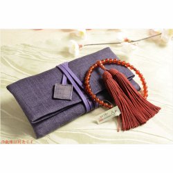画像6: 国産数珠袋【巻紐タイプの数珠袋　衣弦（いづる）：紫】数珠・念珠・数珠入れ・数珠袋　ネコポス便送料無料