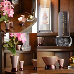 画像4: 仏壇【アンティーク調モダン仏壇：モデレート　天然木タモ材無垢扉　48号　ウォールナット】中型仏壇　家具調仏壇　大型仏壇　重ね仏壇　リビング仏壇　送料無料