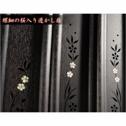 画像7: 黒檀色　モダン仏壇【伝統型仏壇：天然貝・螺鈿細工　和モダン・花夕（はなゆう）23号】小型仏壇　家具調仏壇　上置き仏壇　送料無料