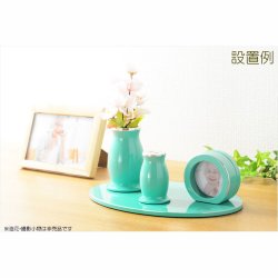 画像10: 仏具【メモリアル手元供養台4点セット：ユーフォリア全4色 骨壺・花立・フォトフレーム・プレート　ロビンズブルー】仏壇・仏具　メモリアルステージ　ペット　犬　猫 3具足　家具調仏壇 　送料無料