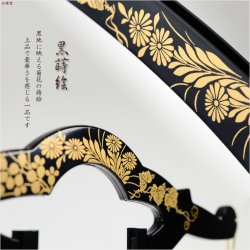 画像5: 限定品　お盆提灯・仏縁堂セレクト【岐阜提灯：黒蒔絵　白芙蓉に桔梗　和紙一重張り　11号】盆ちょうちん　行灯　盆用品　PC製提灯　新盆　お盆　色柄提灯