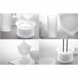 画像7: あんしんのＬＥＤ線香・ローソク付【ガラス製５具足セット　彩雛（あやひな） ホワイト】仏壇・仏具　送料無料