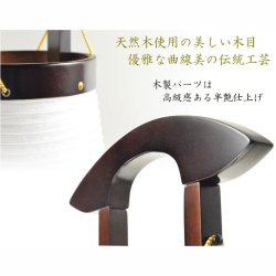 画像3: お盆提灯【仏縁堂セレクト　本絹二重張り　静流（しずる）白芙蓉　電球灯】お盆用品　お盆飾り　霊前灯　仏壇用仏具　新盆　初盆　盆花　迎え火　送り火　インテリア行灯　ちょうちん　お灯明