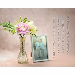 画像9: お供え花【シルクフラワー仏花・盆花：ダリアリーフ】仏壇仏具 造花 法事 四十九日 命日 法要 洋花 枕花 供花 初七日 お悔やみ 一周忌 インテリア フラワーアレンジメント アートフラワー アーティフィシャルフラワー