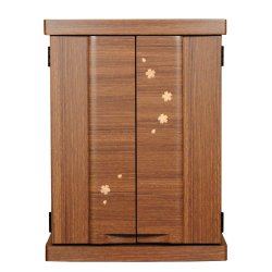 画像5: ミニモダン仏壇【桜都（おと）櫻象嵌　15号　ウォールナット色】納骨　おしゃれ モダン仏壇 小型 コンパクト 仏具セット き シンプル　送料無料