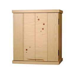 画像4: ミニモダン仏壇【桜都（おと）櫻象嵌　19号　ワイド型　オーク色】納骨　おしゃれ モダン仏壇 小型 コンパクト 仏具セット き シンプル　送料無料