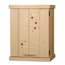 画像4: 仏具付き【ミニ仏壇　桜都（おと）櫻象嵌　15号　オーク色】納骨　おしゃれ モダン仏壇 小型 コンパクト 仏具セット き シンプル　送料無料