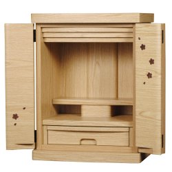 画像11: 上下セット【桜都15号＋ブルーム　オーク色】納骨　おしゃれ モダン仏壇 小型 コンパクト 仏具セット き シンプル　送料無料