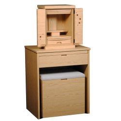 画像1: 上下セット【桜都15号＋ブルーム　オーク色】納骨　おしゃれ モダン仏壇 小型 コンパクト 仏具セット き シンプル　送料無料