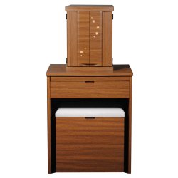 画像3: 上下セット【桜都15号＋ブルーム　ウォールナット色】納骨　おしゃれ モダン仏壇 小型 コンパクト 仏具セット き シンプル　送料無料