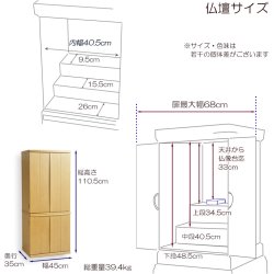 画像15: 国産高級モダン仏壇【背面桜透かし彫り・Ｗライト搭載　モダン仏壇：桜心（さくらごころ）36号　ライト色】仏壇・仏具　中型仏壇　桜柄　デザイン仏壇　家具調仏壇　現代調　LEDダウンライト装備　送料無料