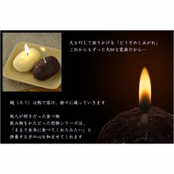 画像4: 本物ソックリ、お供え物にもなるローソク【故人の好物シリーズ：おはぎキャンドル （きなこ・あんこ）2個入り】ぼたもち　お仏壇　お墓参り　命日　お彼岸　仏具