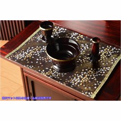 画像9: 国産仏具【桐生織・金襴仕立　モダンな防炎マット：煌雅（こうが）金銀桜】仏壇用具　現代調仏具　ネコポス送料無料