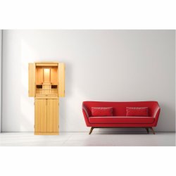 画像14: モダン仏壇 ナチュラルライト色【便利な経机・椅子付　天然木タモ材　中型仏壇：エルデ（Erde）46-16バリエーション3色】現代調仏壇　家具調仏壇　おしゃれ　イス付　リビング　送料無料