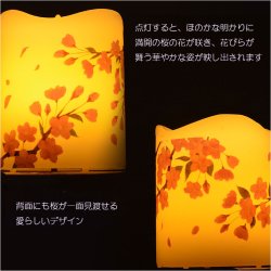 画像4: 仏具【ミニサイズ　内蔵式LEDライト付和みローソク：灯花（とうか）サクラ】ローソク・蝋燭・ろうそく　燭台　仏壇　手元供養