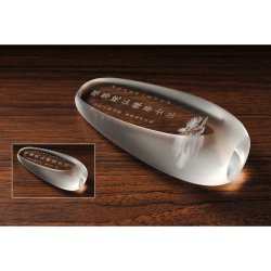 画像7: モダン位牌【たまご型：3Dクリスタル位牌　うふ　総高さ15.5cm】ガラス　オーダーメイド　送料無料