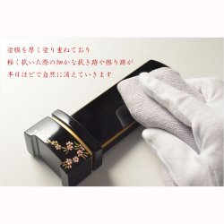 画像5: 位牌【上品な艶あり鏡面仕上げ　面紛唐木紫檀位牌：雪香（せつか）4.0寸　枝桜　受注生産品】仏壇　家具調位牌　現代調位牌　デザイン位牌　天然木　無垢材　送料無料