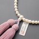 仏壇供養に不可欠：京都数珠製造卸組合・女性用・貝パール・正絹頭房付