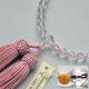仏壇供養に不可欠：京都数珠製造卸組合・女性用・京カット・ピンクサンゴ仕立