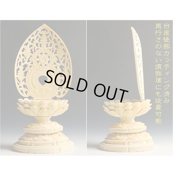 画像4: 【仏像】高級上彫り・曹洞宗・臨済宗釈迦如来・檜丸台唐草光背・2.0寸