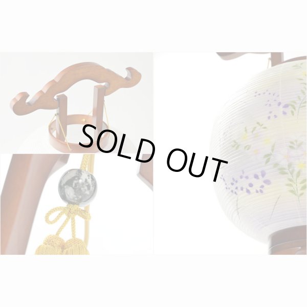 画像4: 特選　お盆提灯【岐阜提灯：組立簡単マグネット仕様・天然木・二重張り・電球灯　撫子10号】 送料無料