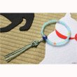 画像2: 国産【おこさま念珠：ちりめん花珠・笑顔結び　ブルー】正絹紐房　プラスチック製で安心・お手頃価格　ネコポス送料無料　数珠　片手念珠　こども数珠