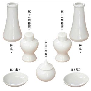 画像: 神具セット陶器7点セット　サイズ小