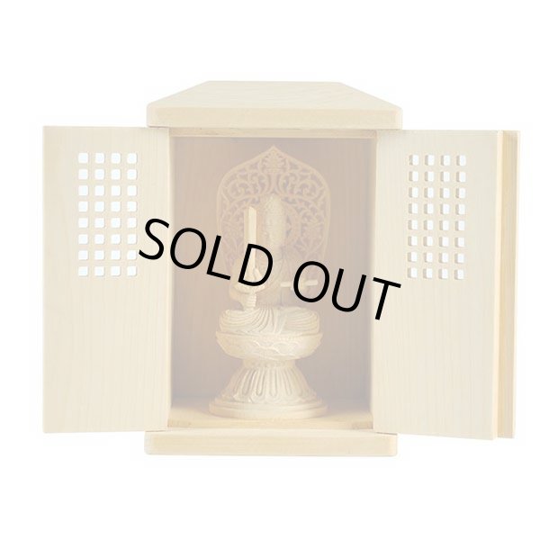 画像2: 総桧【格子扉厨子入り仏像】文殊菩薩・守り本尊・御本尊：送料無料