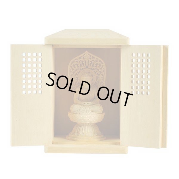 画像2: 総桧【格子扉厨子入り仏像】阿弥陀如来・守り本尊・御本尊：送料無料