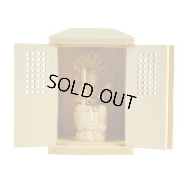 画像2: 総桧【格子扉厨子入り仏像】不動明王・守り本尊・御本尊：送料無料