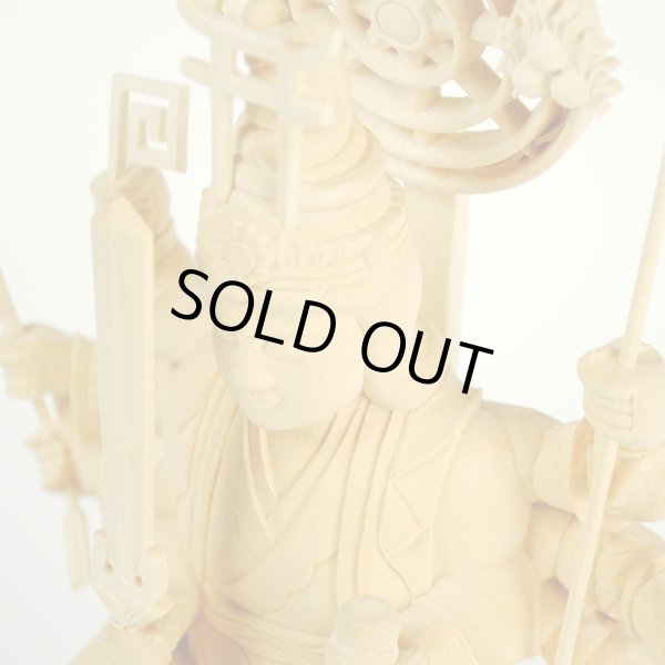 画像5: 八臂弁才天(弁財天）・総桧3.0寸・送料無料