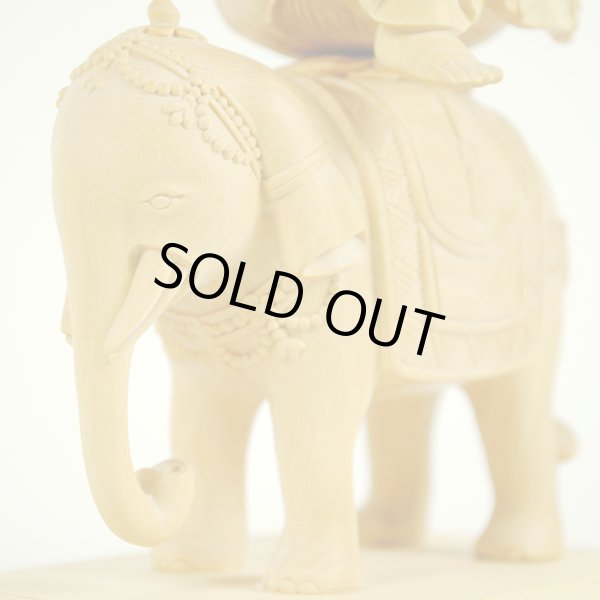 画像5: 仏像【総柘植・桃型飛天光背：上彫り　普賢菩薩＋文殊菩薩　二尊2.0寸】釈迦三尊脇侍　開運　仏壇・御本尊　趣味仏像　縁起仏像　送料無料