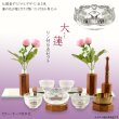 画像1: 仏具【仏縁堂オリジナルモダン仏具：大蓮（だいれん）：リン付仏具9点セット・オーク材】仏壇用仏具　ガラス製　りん　リン　鐘　鍾
