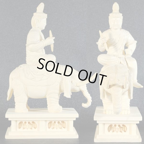 画像2: 木彫り仏像　総桧【帝釈天（たいしゃくてん）2.5寸】　身の丈：20cm　総高約24.5cm　送料無料