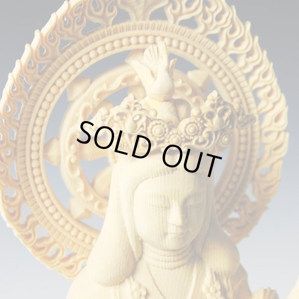 画像5: 木彫り仏像　総桧【吉祥天（きっしょうてん）】総高さ23.5cm　送料無料