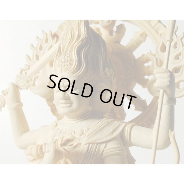 画像4: 三宝荒神5.5寸・総高さ29cm・総桧材・高級仏像　送料無料