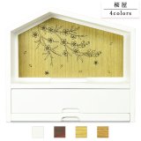 画像: メモリアルオープン型仏壇【桜屋（さくらや）白】安全な香炉台付き・総桐材・軽い・ミニ仏壇　送料無料