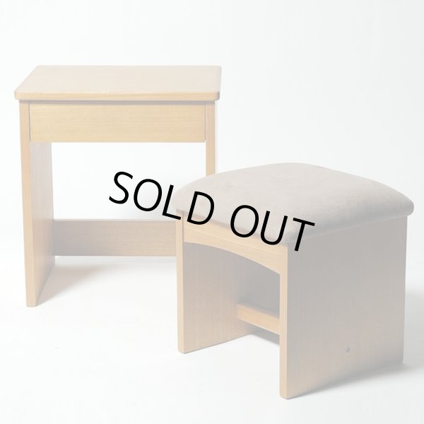 画像2: スツール付き・モダン仏壇台・タモ材【アローズ　ライト色】上置き仏壇用　モダン仏壇台　椅子付仏壇台　送料無料