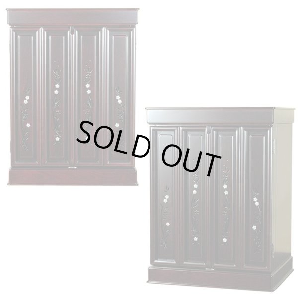 画像3: モダン仏壇【伝統型仏壇：和モダン・新 夕凪（ゆうなぎ）艶あり紫檀調　20号　仏具付き】小型仏壇　家具調仏壇　上置き仏壇　送料無料