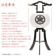 画像3: 受注生産提灯【八女提灯：綾型黒蒔絵　手描き家紋入り白紋天　和紙一重　12号　電球灯】送料無料