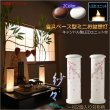 画像1: お盆提灯【仏縁堂オリジナル　ミニ盆提灯：紗々（ささ）サイズ小　LEDユニット付　枝垂れ桜（1対対称柄2個入り）　ホワイト】現代調盆提灯　霊前灯　盆飾り　和照灯　ちょうちん　新盆　初盆　お盆　お彼岸　迎え火　送り火　盆棚　行灯　仏壇　仏具　電池式コードレス　送料無料