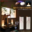 画像1: お盆提灯【仏縁堂オリジナル　ミニ盆提灯：紗々（ささ）サイズ小　LEDユニット付　枝垂れ桜（1対対称柄2個入り）　ホワイト】現代調盆提灯　霊前灯　盆飾り　和照灯　ちょうちん　新盆　初盆　お盆　お彼岸　迎え火　送り火　盆棚　行灯　仏壇　仏具　電池式コードレス　送料無料