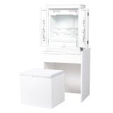 画像: ホワイト色　仏壇+仏壇台【伝統型仏壇：天然貝・螺鈿細工　和モダン・花夕（はなゆう）　18号】小型仏壇　家具調仏壇　上置き仏壇　送料無料