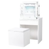 画像: ホワイト色　仏壇+仏壇台【伝統型仏壇：天然貝・螺鈿細工　和モダン・花夕（はなゆう）　16号】小型仏壇　家具調仏壇　上置き仏壇　送料無料