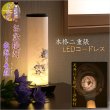 画像1: お盆提灯【京提灯：秋深き竜胆（リンドウ） 本格二重張　雲龍和紙　LEDコードレス　天井にも花咲く浮絵灯（天井投影）】モダンな現代調　霊前灯　お盆飾り　和照灯　ちょうちん　電池灯　新盆　初盆　お彼岸　迎え火　送り火　盆棚　行灯　仏壇　仏具　送料無料